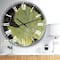 Designart 'Handpainted Green Leaf On Black Traditional Wall Clock